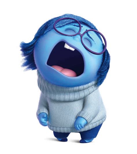 Sadness is the deuteragonist of the 2015 Disney•Pixar animated feature film Inside Out, as one of the five emotions inside the mind of Riley Andersen. Sadness came into existence after Riley's first 33 seconds of her life. There, she met Joy. When she caused baby Riley to cry, Joy pushed her... 